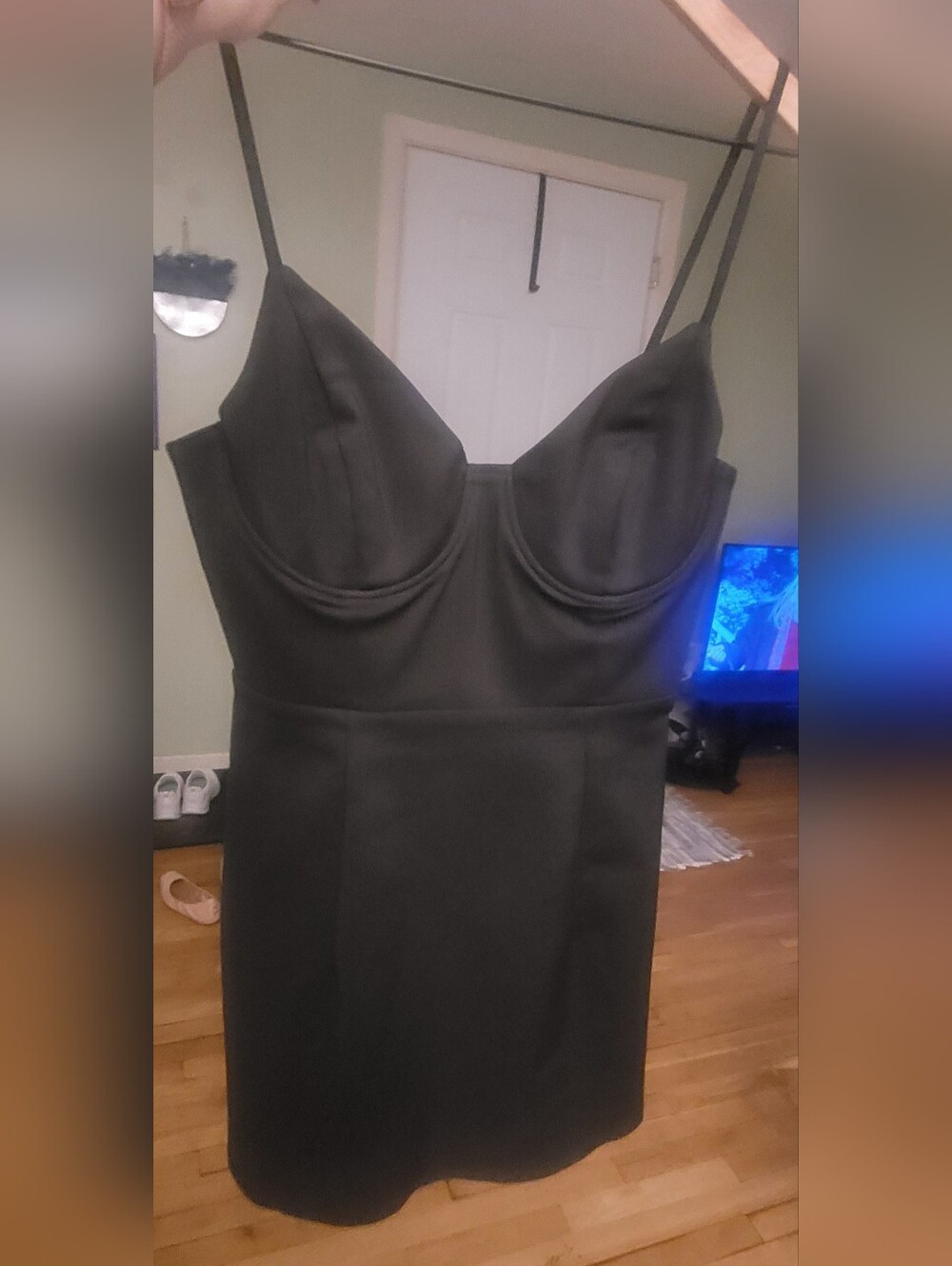 Polly Black Bustier Style Corset Dress Size 10